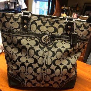 Authentic Black Coach Logo Bag